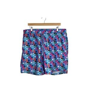 NWOT Tailorbyrd Men’s Mesh Lined Paint Splatter Multicolor Swim Trunks XXL